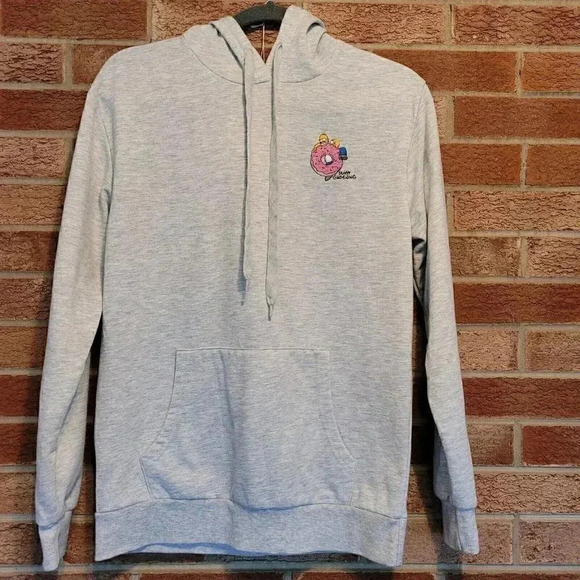 The Simpsons Hoodie Women's Size Small Sweatshirt Grey Neff Embroidered - Picture 1 of 7